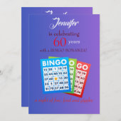 BINGOをテーマにした誕生日パーティーへの招待 招待状 (正面/裏面)