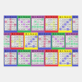 BINGOをテーマにした誕生日 ラッピングペーパーシート (正面)