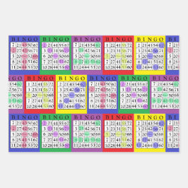 BINGOをテーマにした誕生日 ラッピングペーパーシート