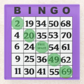 BINGOカード ガラスコースター (正面)