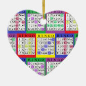 BINGOカード | BINGO愛好家のギフトクリスマス セラミックオーナメント (正面)