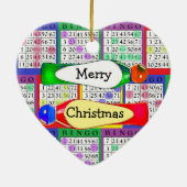 BINGOカード | BINGO愛好家のギフトクリスマス セラミックオーナメント (裏面)