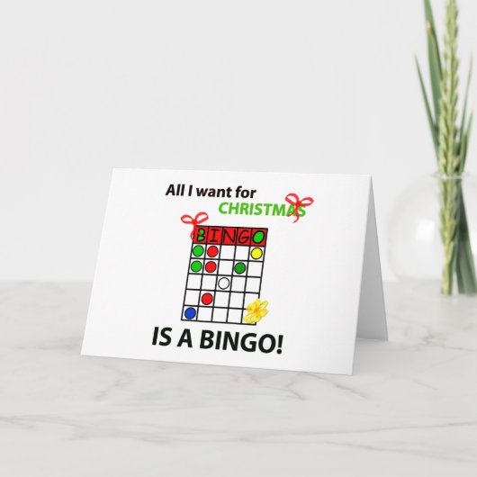 BINGOクリスマスのビンゴが欲しい シーズンカード (正面)