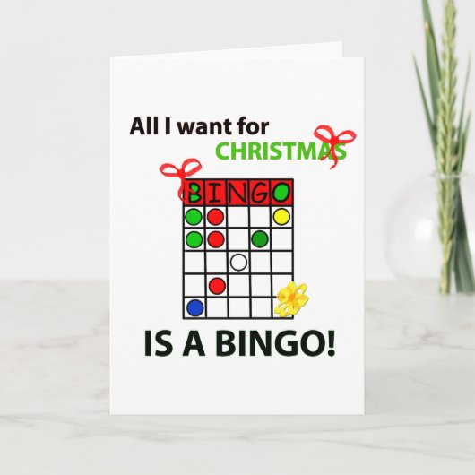 BINGOクリスマスのビンゴが欲しい シーズンカード (正面)