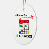 BINGOクリスマスのビンゴが欲しい セラミックオーナメント (左)