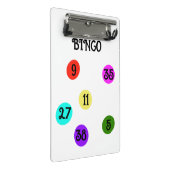 BINGOクリップボードカラフルおもしろい ミニクリップボード (アングル)