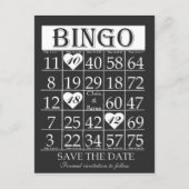 Bingo日付を保存する白黒はがき 案内ポストカード (正面)