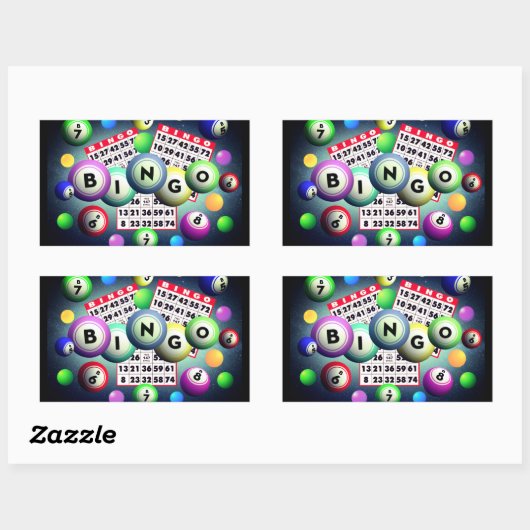 Bingo     長方形シール (シート)