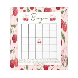 Bingo baby shower game Cherry Sweet ノートパッド