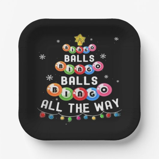 Bingo Balls Bingo All The Way  ペーパープレート (正面)