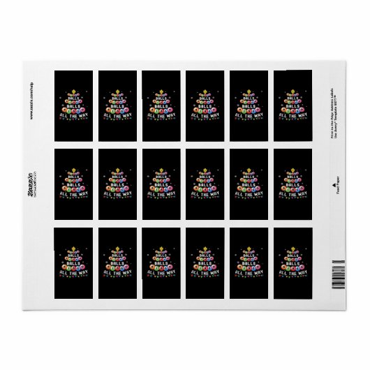 Bingo Balls Bingo All The Way ラベル (フルシート)