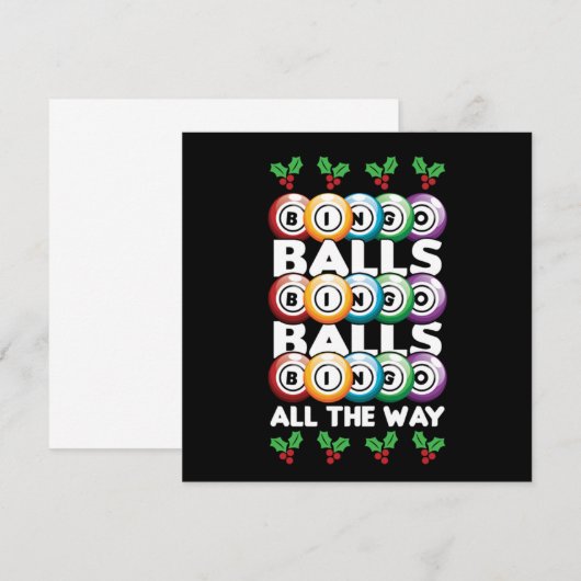 Bingo Balls Lucky Game Player Gambler Gift 招待状 (正面/裏面)