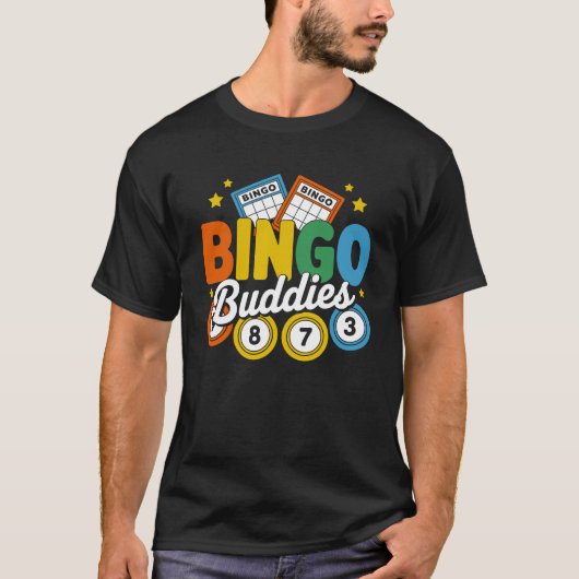 Bingo Buddies Fun Matching Bingo Friend Tシャツ (正面)