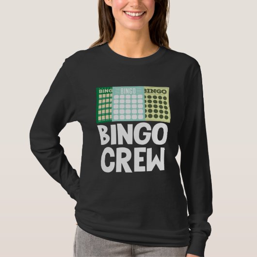 Bingo Crew Bingo Card Game Gambling Luck Bingo Bal Tシャツ (正面)