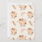 Bingo Fall Pumpkin Bridal Shower Game Card 招待状 (裏面)