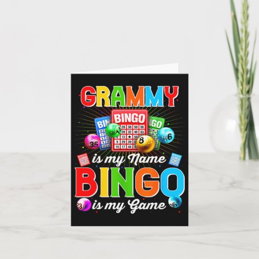 Bingo Funny Grammy Is My Name Bingo Is My Game Xma カード (正面)