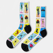 Bingo Game Cards, Spanish Crew Socks ソックス (左)