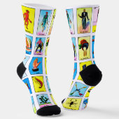 Bingo Game Cards, Spanish Crew Socks ソックス (傾斜あり)