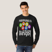 Bingo Happiness Is Yelling Bingo Raglan Baseball Tシャツ (正面フル)