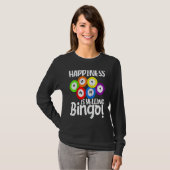 Bingo Happiness Is Yelling Bingo Raglan Baseball Tシャツ (正面フル)
