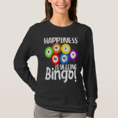 Bingo Happiness Is Yelling Bingo Raglan Baseball Tシャツ (正面)