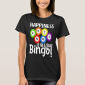 Bingo Happiness Is Yelling Bingo Raglan Baseball Tシャツ (正面)