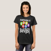 Bingo Happiness Is Yelling Bingo Raglan Baseball Tシャツ (正面フル)