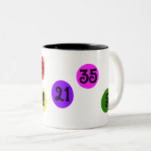 BINGO I Love Bingo Mugおもしろい カラフル ツートーンマグカップ (正面右)