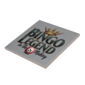 Bingo Legend Crowned in Gold Retro Typography タイル (側面)