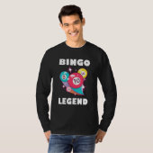 Bingo Legend Game Gambling Lucky Bingo Player Bing Tシャツ (正面フル)