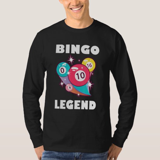 Bingo Legend Game Gambling Lucky Bingo Player Bing Tシャツ (正面)