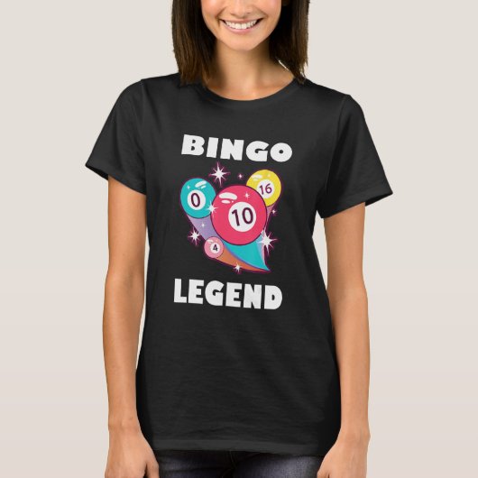 Bingo Legend Game Gambling Lucky Bingo Player Bing Tシャツ (正面)
