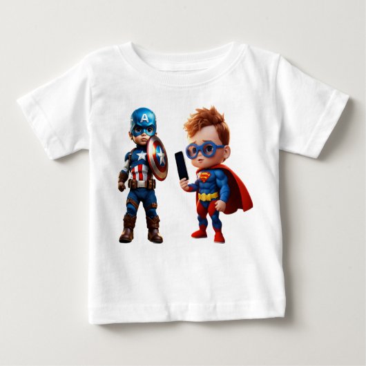 BINGO Marvel Heroes Tシャツ&乳児子供へベビー ベビーTシャツ (正面)