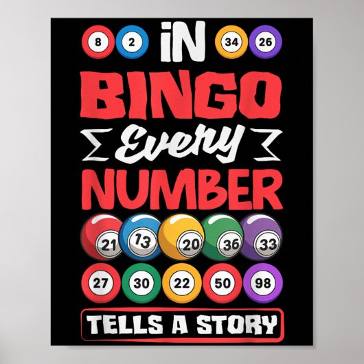 Bingo Numbersがストーリーを語お気に入りのる – 宝くじゲーム ポスター (正面)