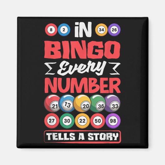 Bingo Numbersがストーリーを語お気に入りのる – 宝くじゲーム マグネット (正面)