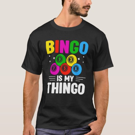 Bingo Player Bingo Halls Casino Game Card Game Bin Tシャツ (正面)