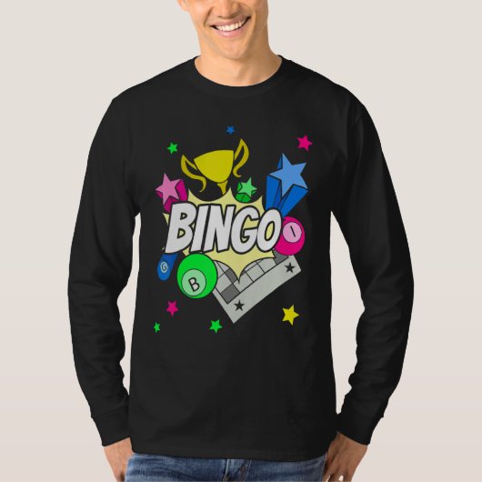 Bingo Player Lotto Bingo Winner Gambling Lottery B Tシャツ (正面)