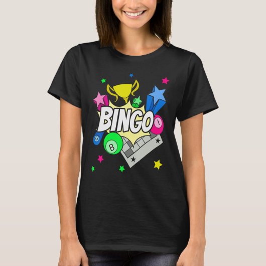 Bingo Player Lotto Bingo Winner Gambling Lottery B Tシャツ (正面)