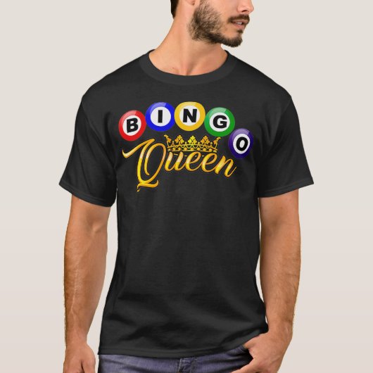 Bingo Queen Cool Poker Matriarch Gift Tシャツ (正面)