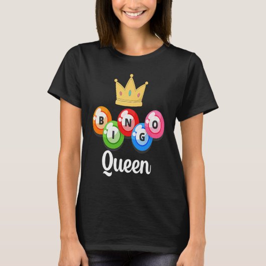 Bingo Queen Womens  Bingo Player  Caller Tシャツ (正面)