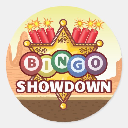 Bingo Showdownスタンプ ラウンドシール (正面)