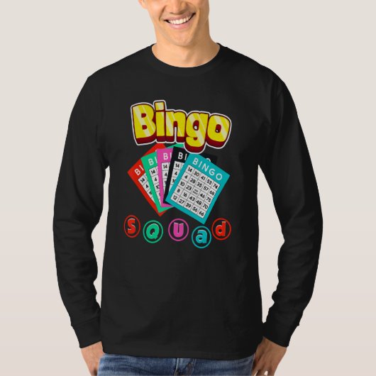 Bingo Squad Lottery Humor Lucky Winning Card Playe Tシャツ (正面)