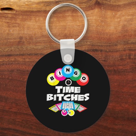 Bingo Time Es Funny Bingo Player Game Lover Gift H キーホルダー (正面)