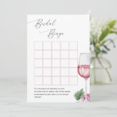 Bingo Vino before Vows Bridal Shower Game 招待状 (スタンド正面)