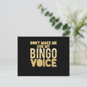 Bingo Voice Lucky Game Player Gambling Gift ポストカード (スタンド正面)