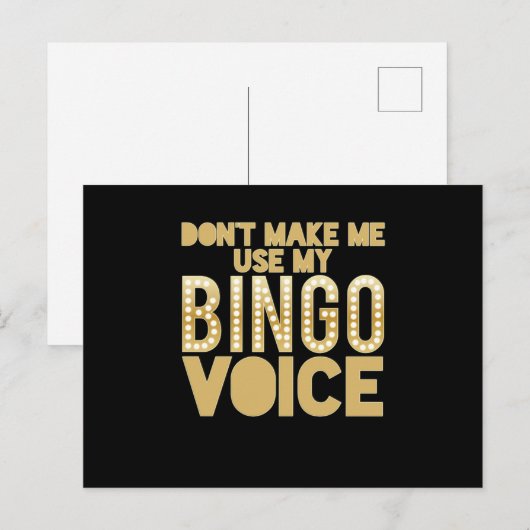 Bingo Voice Lucky Game Player Gambling Gift ポストカード (正面/裏面)