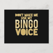 Bingo Voice Lucky Game Player Gambling Gift ポストカード (正面)