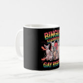 Bingusがゲイの権利をサポートSphynx猫LGBTQプライド コーヒーマグカップ (正面左)