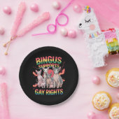 Bingusがゲイの権利をサポートSphynx猫LGBTQプライド ペーパープレート (パーティー)