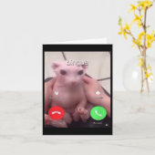Bingusがヘアレススフィンクス猫Bingus Cat Mと呼んでいる カード (黄色い花)
